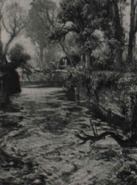 The Back Of The Studio Oil Painting by Samuel John Lamorna Birch