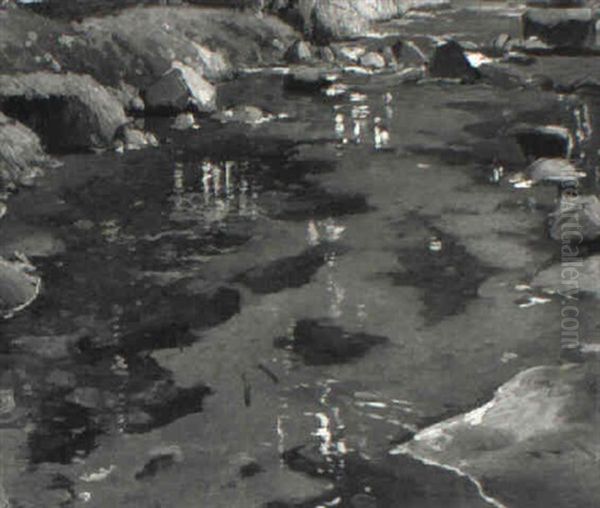 Pool Oil Painting by Samuel John Lamorna Birch