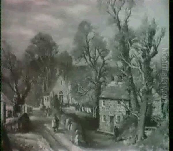 Minster Lovell In The Windrush Oil Painting by Samuel John Lamorna Birch