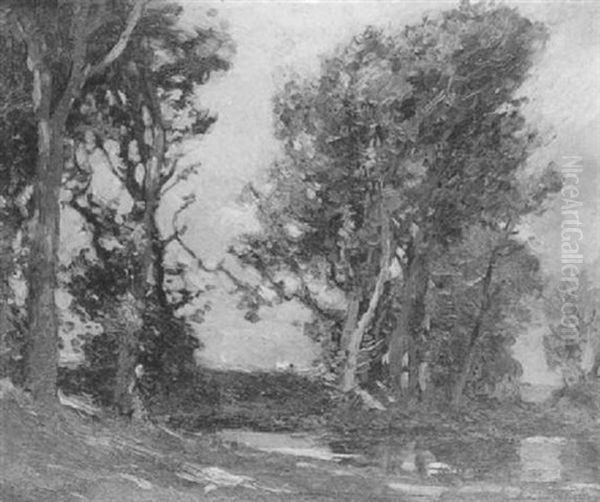 A Breezy Day Oil Painting by Samuel John Lamorna Birch