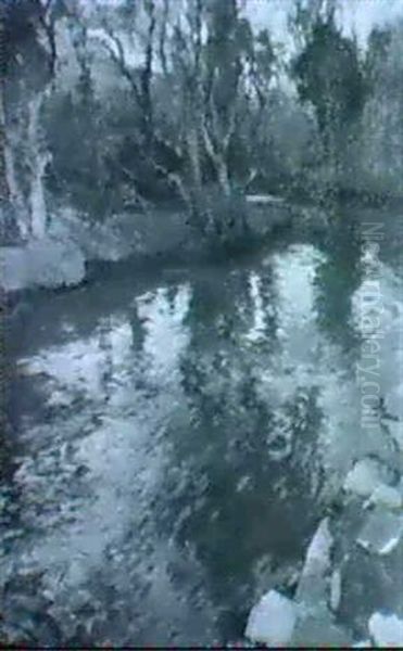 The Trout Stream, Lamorna Oil Painting by Samuel John Lamorna Birch