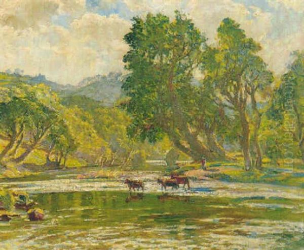 Grundie River, Ross-shire Oil Painting by Samuel John Lamorna Birch