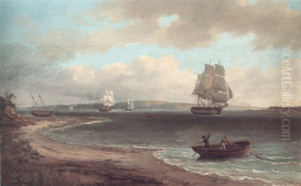 Out To Sea Oil Painting by Thomas Birch