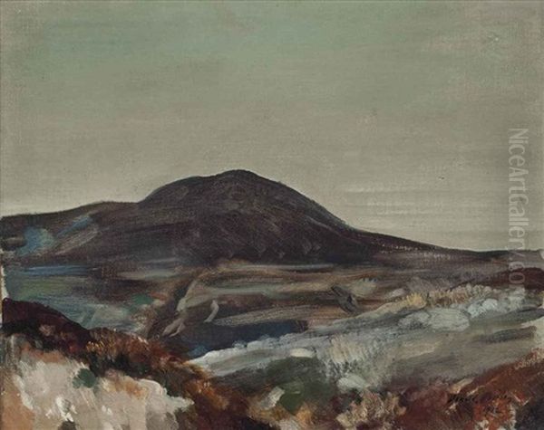A Mountainous Landscape Oil Painting by Oswald (Sir) Birley
