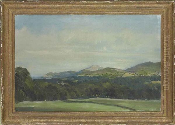 Brayhead And The Little Sugarloaf, Co. Wicklow Oil Painting by Oswald (Sir) Birley