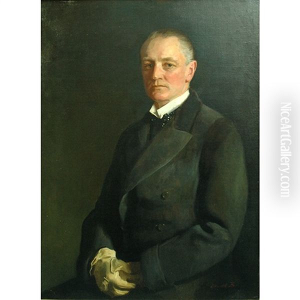 Portrait Of James Abercrombie Burden Oil Painting by Oswald (Sir) Birley