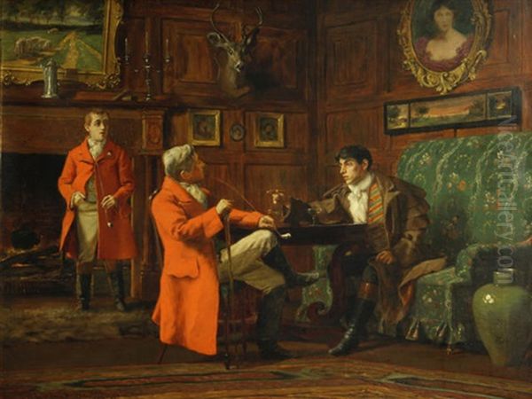 A Story Gains By Telling Oil Painting by William Verplanck Birney