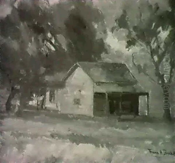 Farm House Oil Painting by Franz Arthur Bischoff
