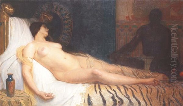 Desdemone Et Othello Oil Painting by Fernand (Achille Lucien) Bivel
