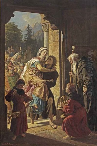 The Monk's Ruse Oil Painting by Karl von Blaas