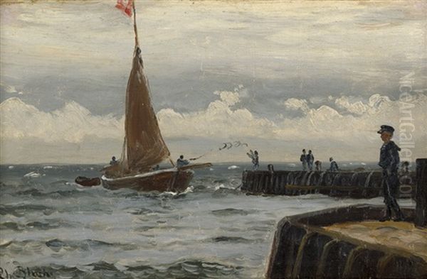 Kleiner Matrose Am Meer Oil Painting by Christian Blache
