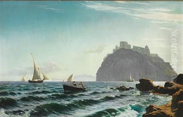 Kastellet Ved Ischia Oil Painting by Christian Blache
