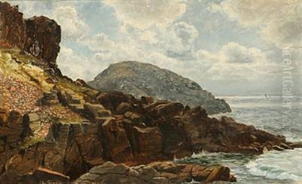 Coastal Scene From Kullen, Sweden Oil Painting by Christian Blache