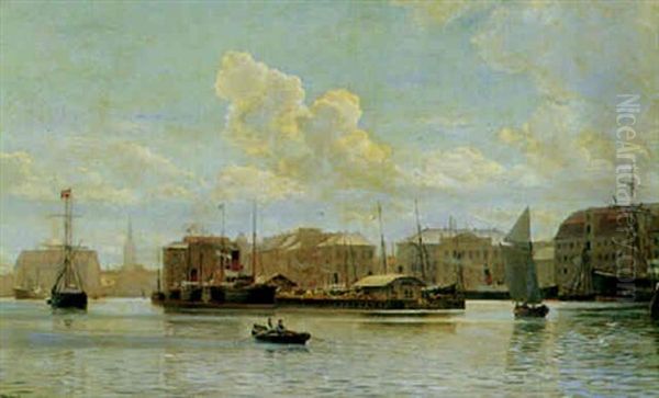 Fra Kobenhavns Havn Oil Painting by Christian Blache