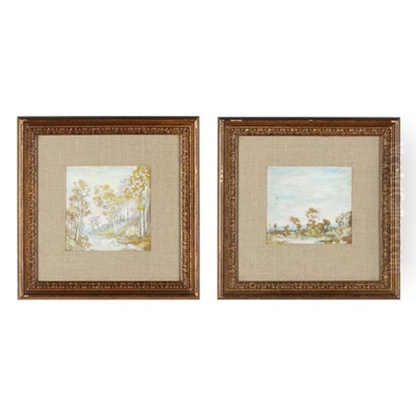 Pair Of Landscapes Oil Painting by Ralph Albert Blakelock
