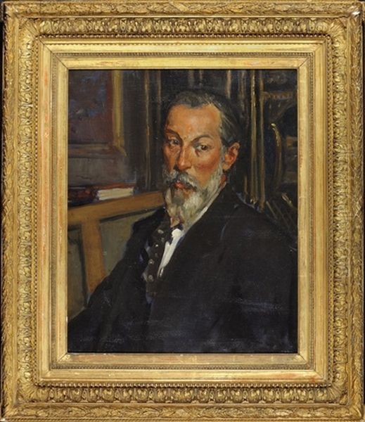 Portrait De Felicien Cacan Oil Painting by Jacques-Emile Blanche