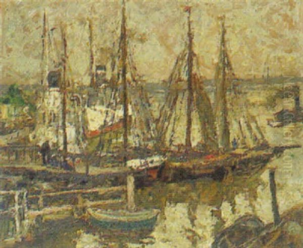 Hafen Oil Painting by Wilhelm Blanke
