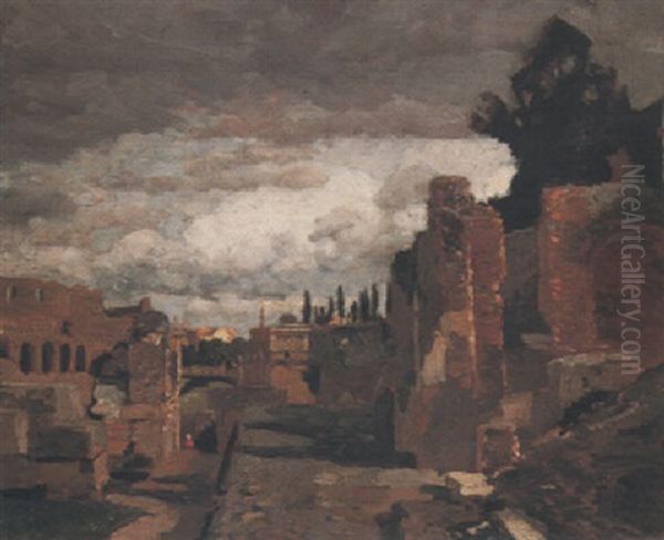 Forum Rom Oil Painting by Tina Blau-Lang