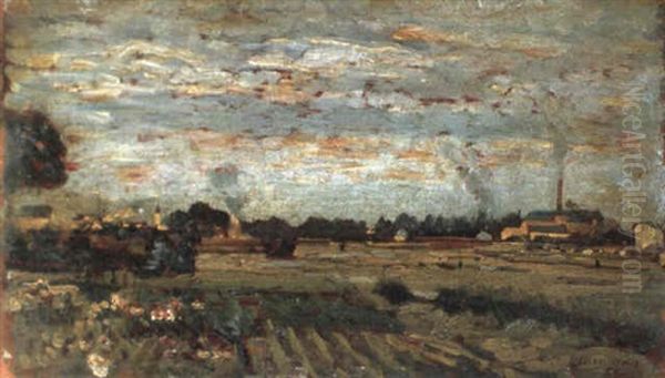 St. Veit Bei Wien Oil Painting by Tina Blau-Lang