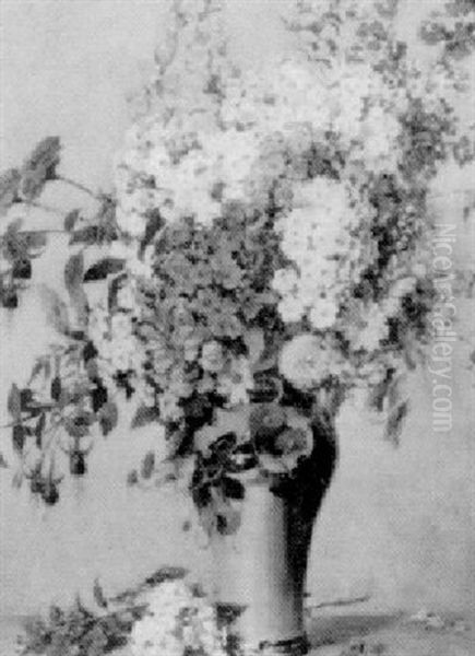 Old Fashioned Bouquet Oil Painting by Carle John Blenner