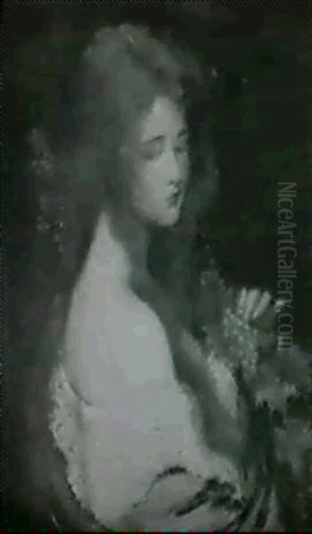 Model In The Guise Of A Bacchante Oil Painting by Carle John Blenner