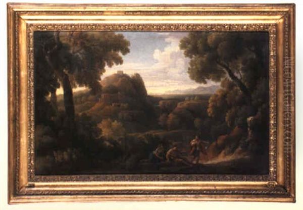 Classical Landscapes With Figures Oil Painting by Jan Frans van Bloemen