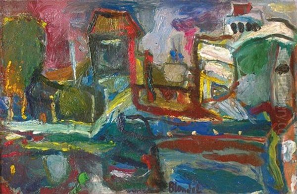 Le Port De Sete Oil Painting by Andre Blondel (Aleksander Blonder)