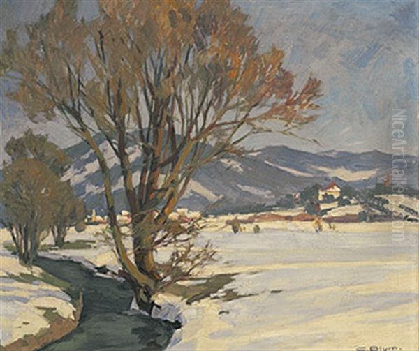 Vorfruhling Breisgau Oil Painting by Karl Blum