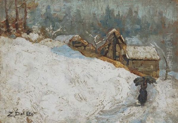 Paesaggio Montano Oil Painting by Zaccaria Dal Bo