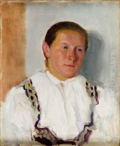 Portret Kobiety Oil Painting by Jan Bochenski