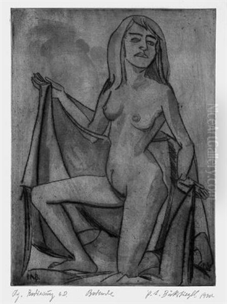 Badende Oil Painting by Peter August Boeckstiegel