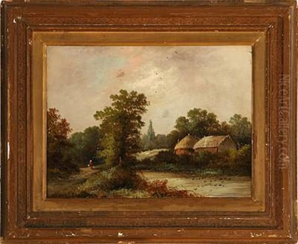 English Landscapes (pair) Oil Painting by Henry John Boddington