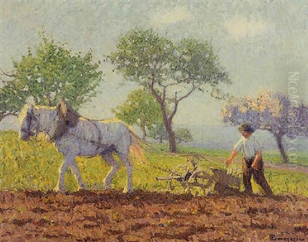 La Laboureur Oil Painting by Emilio Boggio