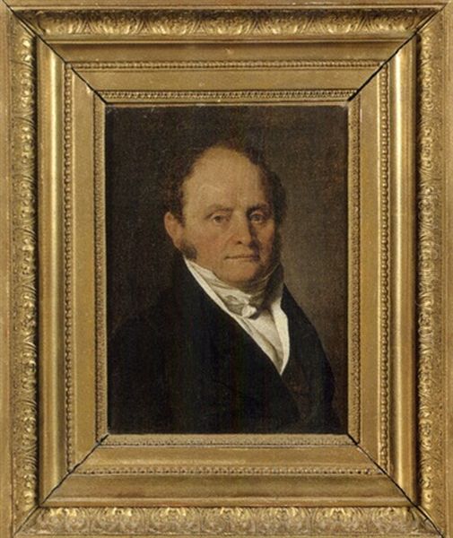 Portrait D'homme A La Veste Noire Oil Painting by Louis Leopold Boilly