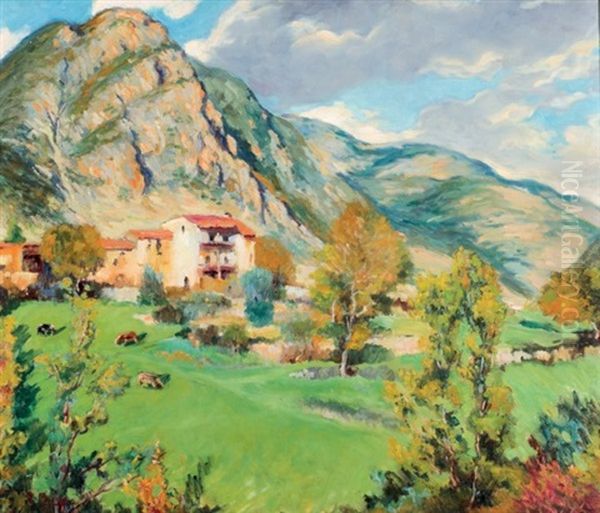 La Roca De San Mamet Oil Painting by Tomas Boix y Soler