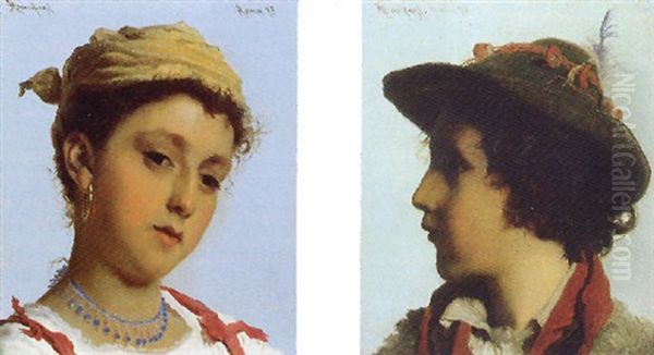 La Giovinetta Oil Painting by Adriano Bonifazi