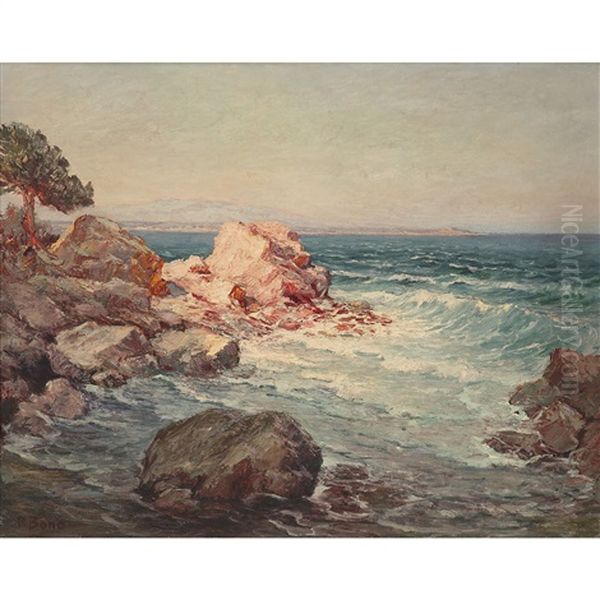 Paysage Mediterraneen Oil Painting by Primitif Bono