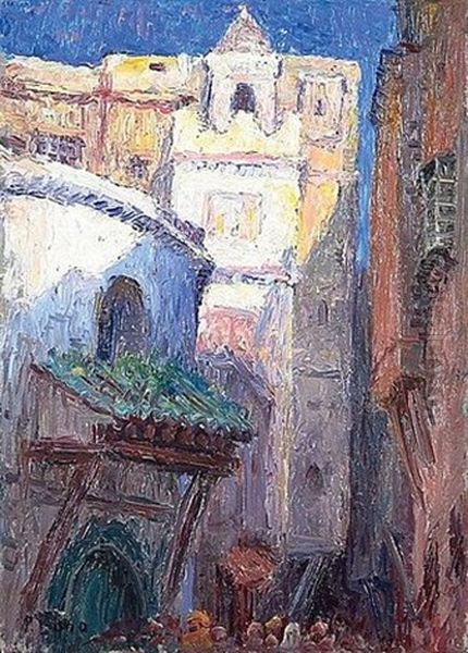 Rue Sidi Abdallah A Alger Oil Painting by Primitif Bono