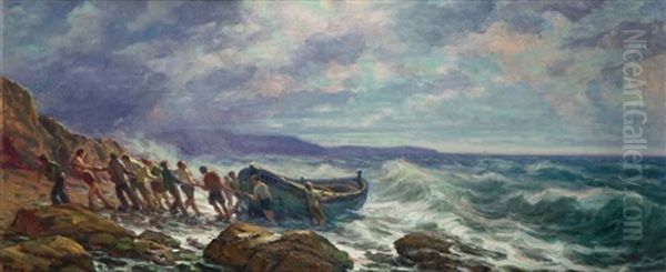 L'orage Approche, Oran Oil Painting by Primitif Bono