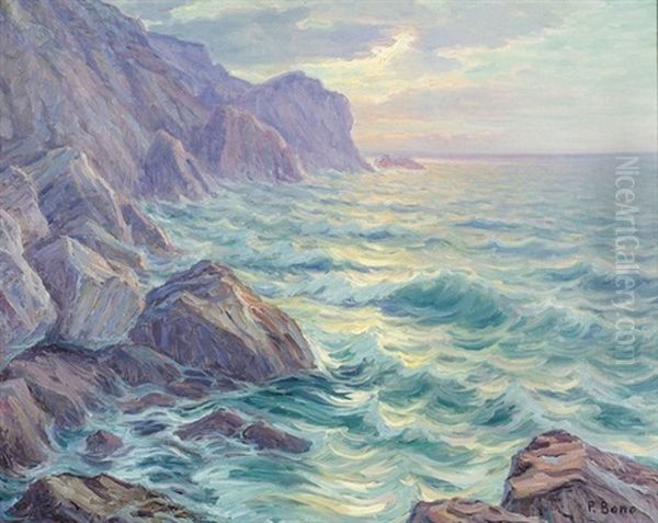 Le Cap Falcon - Fin D'orage Oil Painting by Primitif Bono