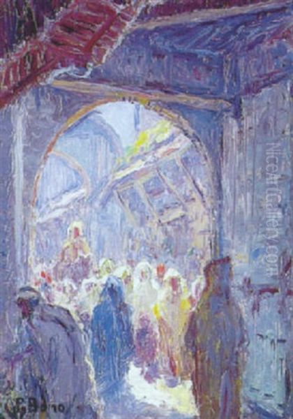 Le Cortege Royal A Fes Oil Painting by Primitif Bono