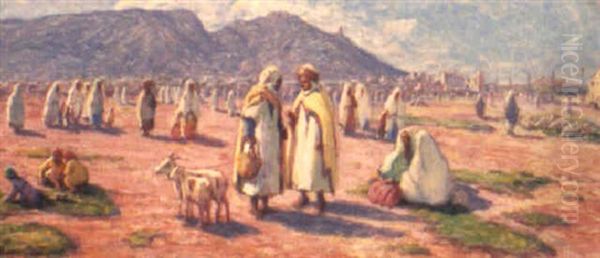 Sur Le Grand Plateau, Oran Oil Painting by Primitif Bono