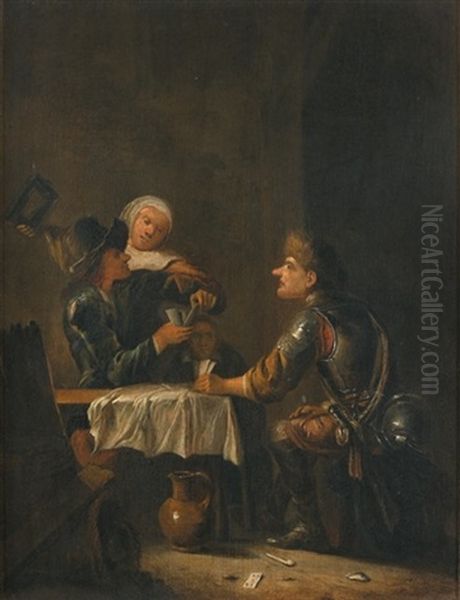 Fumeurs Dans Une Taverne Oil Painting by Gerard ter Borch the Younger