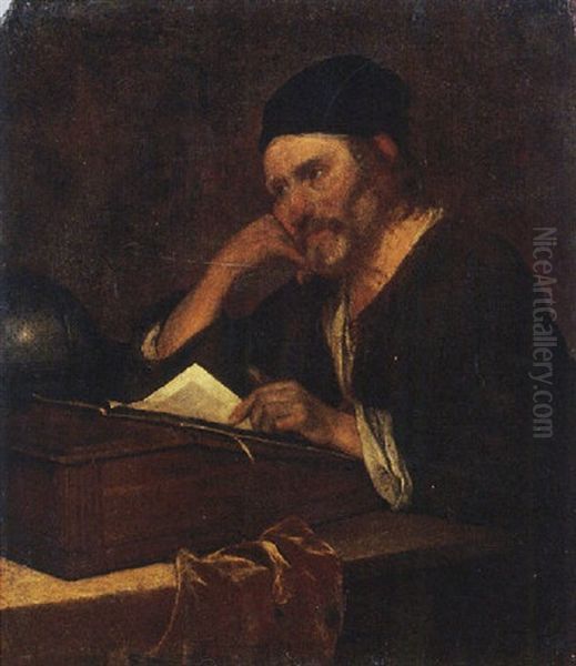 Heraclitus Oil Painting by Gerard ter Borch the Younger