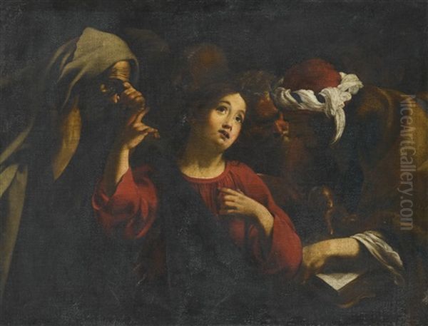 Christ Among The Doctors Oil Painting by Orazio Borgianni