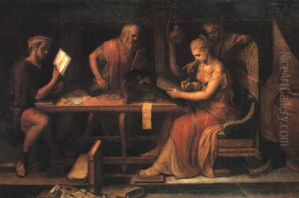 Arithmetic Oil Painting by Ernst-Gotthilf Bosse