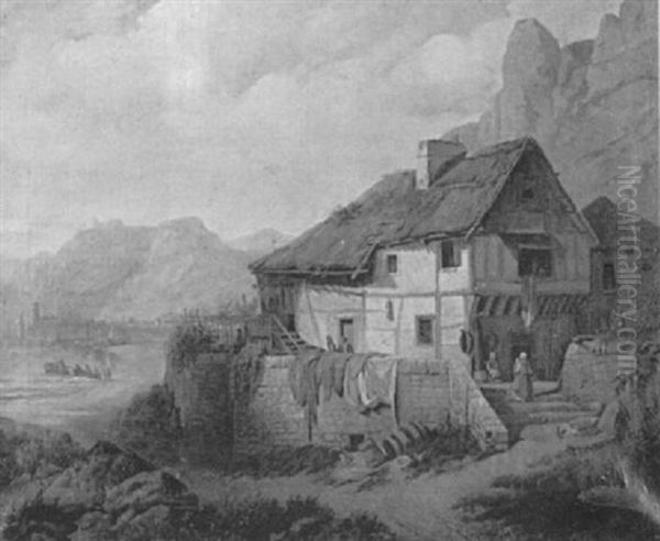 Vue D'espagne Oil Painting by Francois Antoine Bossuet