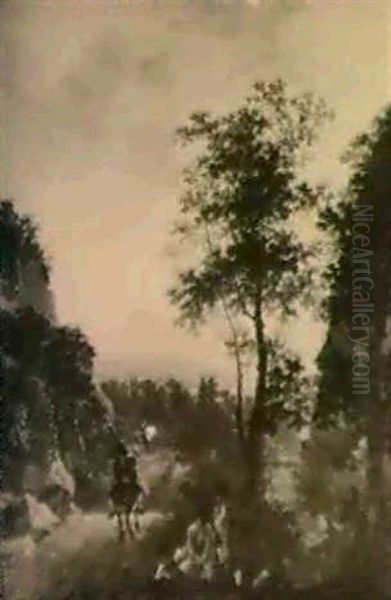 Sudliche Landschaft Bei Sonnenuntergang Oil Painting by Jan Both