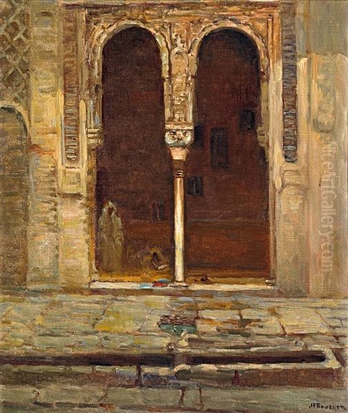 Koranschule In Nordafrika (medersa Mesbahia In Fes?) Oil Painting by Joseph Felix Bouchor