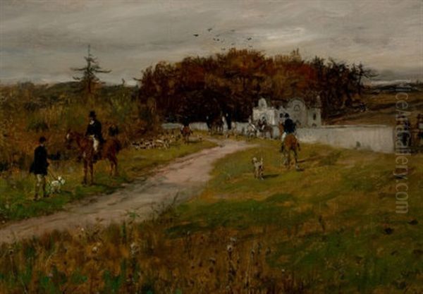 The Meet Oil Painting by George Henry Boughton